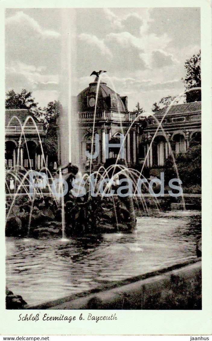 Schloss Eremitage b Bayreuth - castle - 1961 - Germany - used - JH Postcards