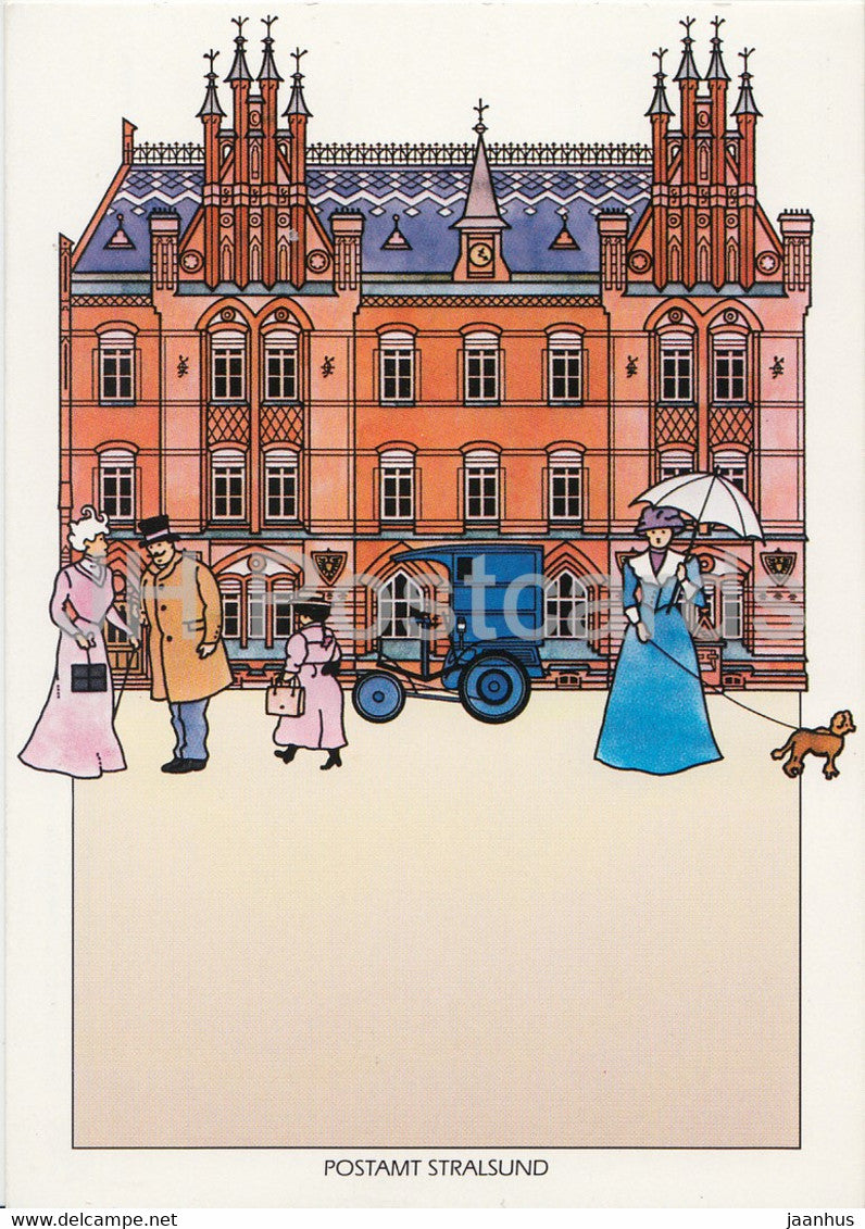 Postamt Stralsund - illustration - 1991 - Germany - unused - JH Postcards