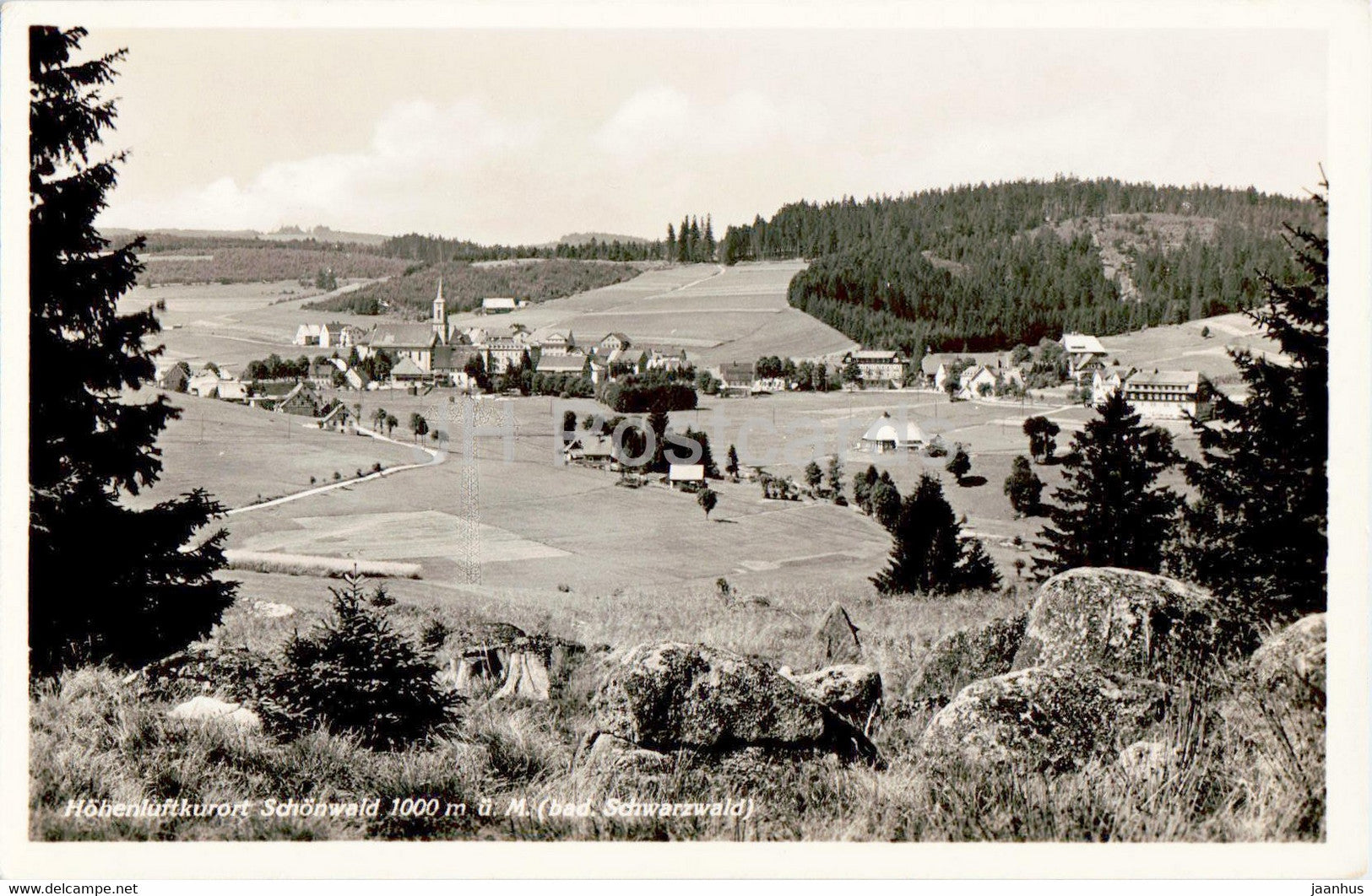 Hohenluftkurort Schonwald 1000 m - old postcard - 1935 - Germany - used - JH Postcards