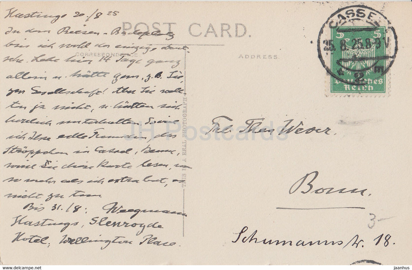 Hastings - Carlisle Parade - old postcard - England - 1925 - United Kingdom - used