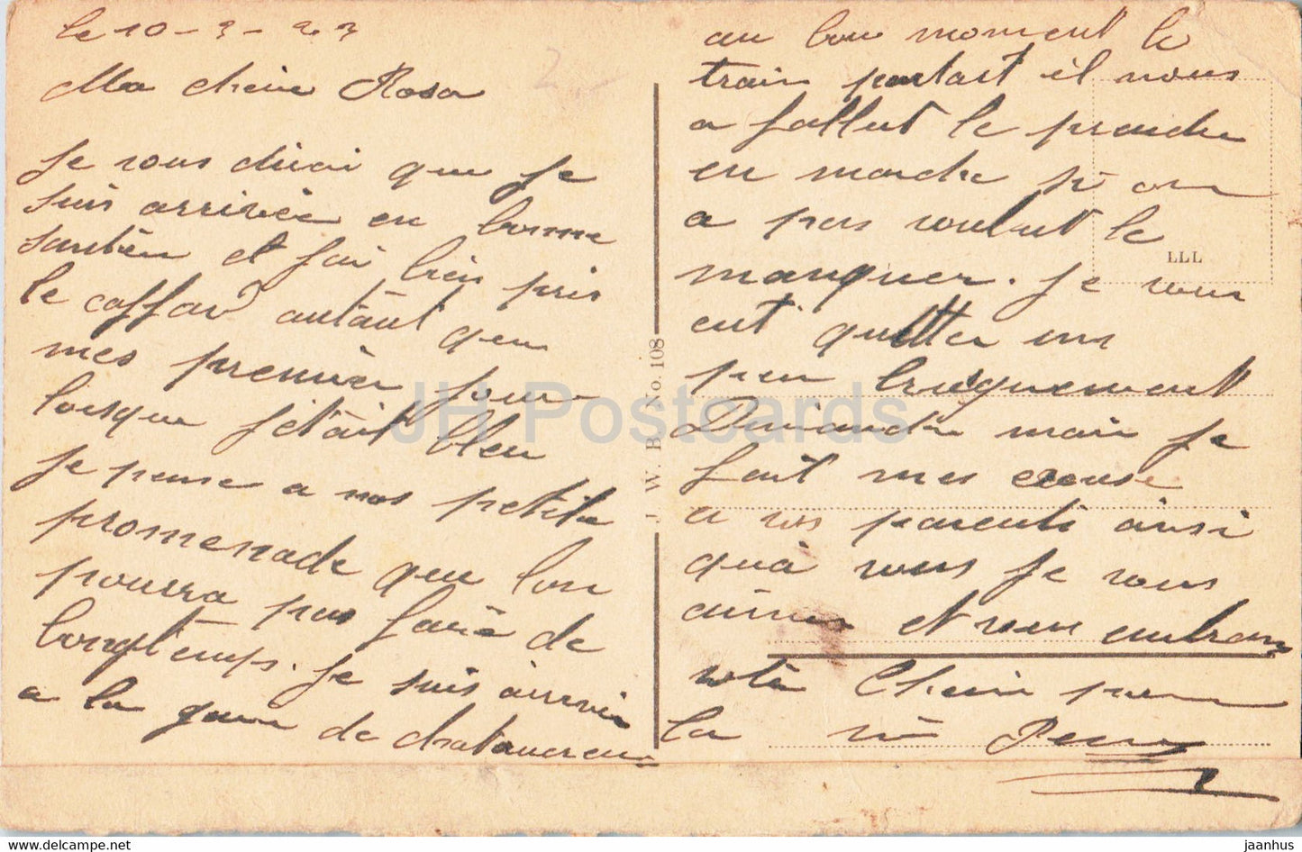 Bonn - Blick vom Alten Zoll - 108 - carte postale ancienne - 1923 - Allemagne - utilisé