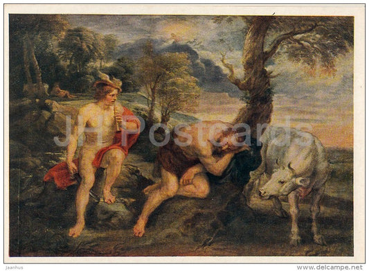 painting by Peter Paul Rubens - Mercury and Argus - Flemish art - 1955 - Russia USSR - unused - JH Postcards