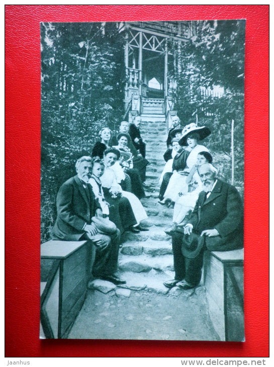 Repin and Nordman-Severova among guests - russian artist Ilya Repin Memorial Home Penates - 1968 - Russia USSR - unused - JH Postcards