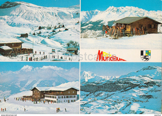 Skigebiet Piz Mundaun - Cuolm Sura - bergrestaurant Piz Mundaun - Surcuolm - ski resort - Switzerland - used - JH Postcards