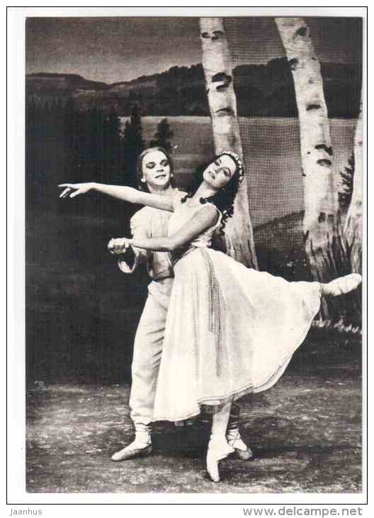 Tiina and Margus(F. Morell) in the ballet Tiina - Helmi Puur ballerina - ballet - 1979 - Estonia USSR - unused - JH Postcards
