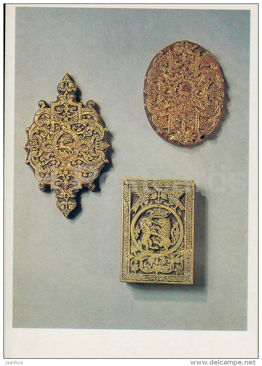 Stamp for embossing book bindings - Copper Art in Russia - 1990 - Russia USSR - unused - JH Postcards