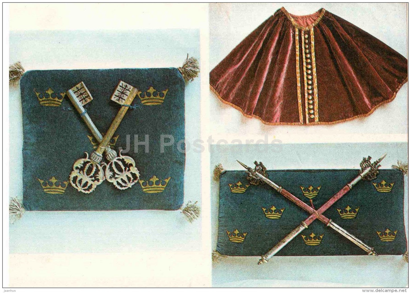 The Insigna of the Rector of XVII century - keys - maces - University of Tartu - Tartu - 1982 - Estonia USSR - unused - JH Postcards