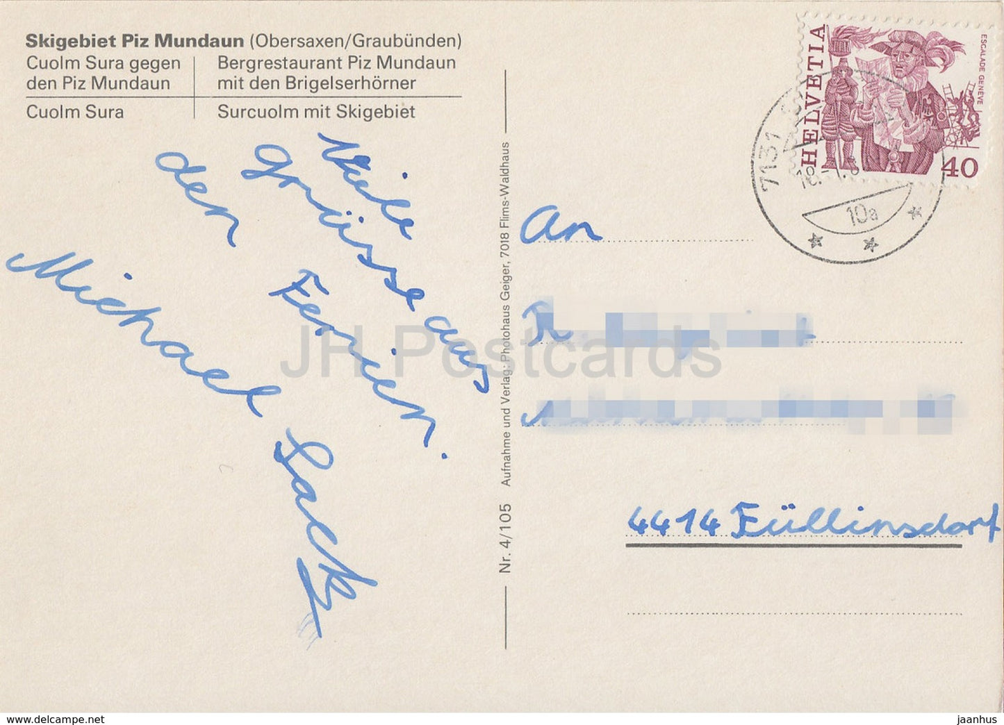 Skigebiet Piz Mundaun - Cuolm Sura - bergrestaurant Piz Mundaun - Surcuolm - ski resort - Switzerland - used