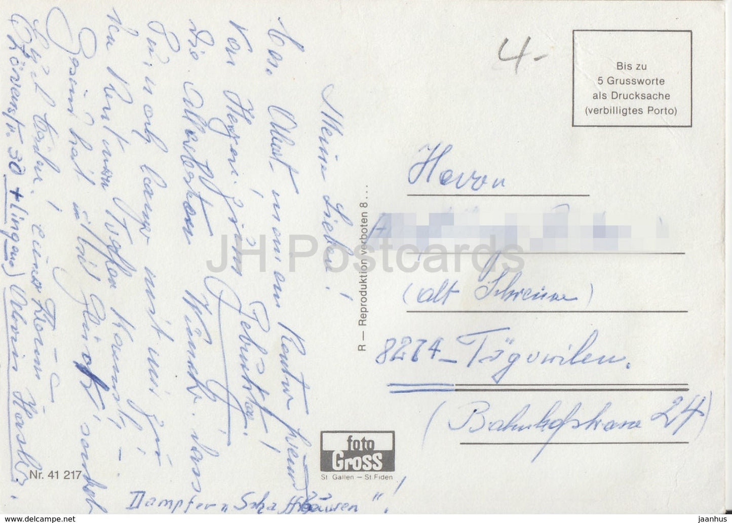 Kreuzlingen - Hafen - port - steamer - ship - Switzerland - used