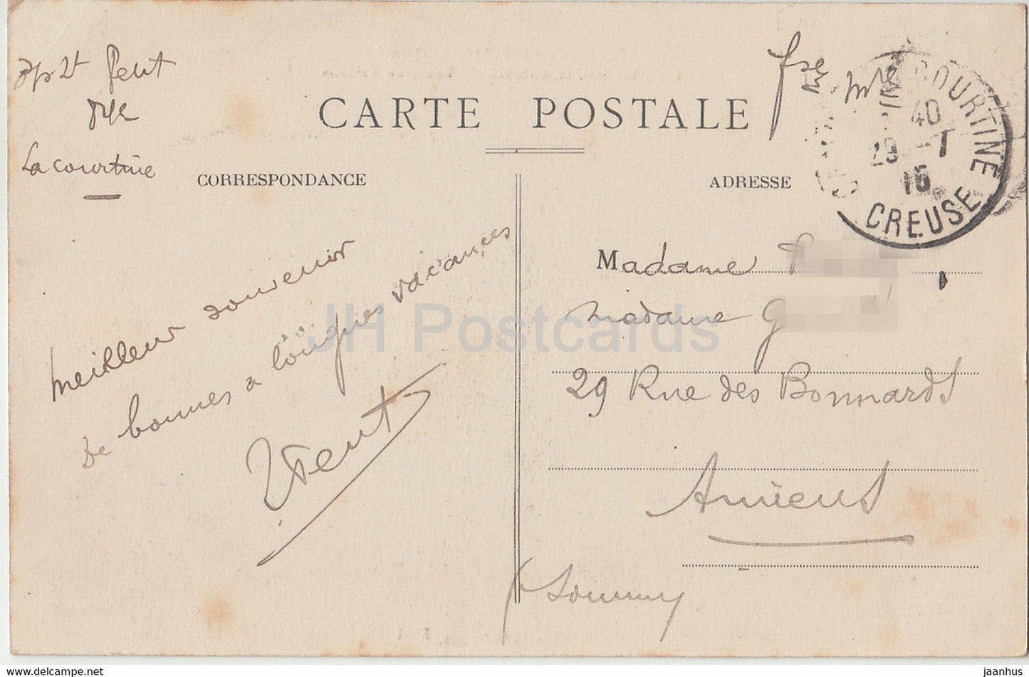 La Souterraine - Tours de Bridiers - La Creuse Pittoresque - 1091 - alte Postkarte - 1916 - Frankreich - gebraucht