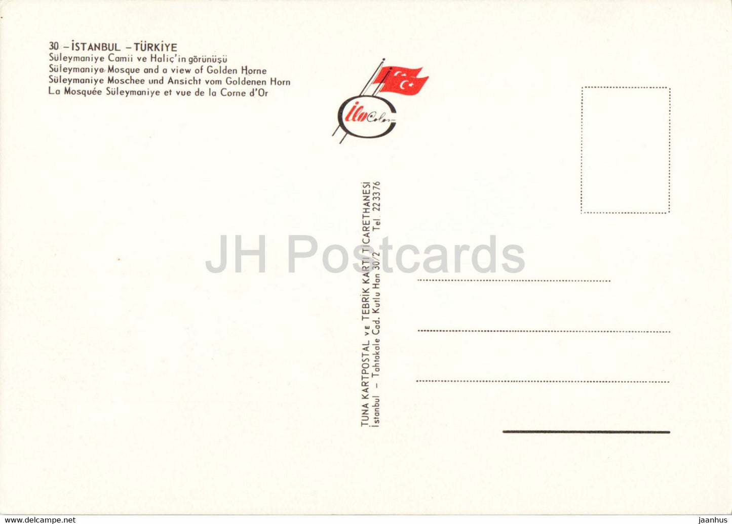 Istanbul - Mosquée Suleymaniye et vue sur la Corne d'Or - Ilo - 30 - Turquie - inutilisé