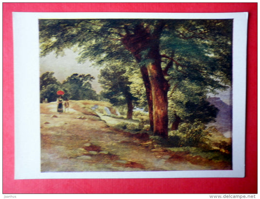 painting by Mikhail Lebedev - In Giji Park , 1837 - russian art - unused - JH Postcards