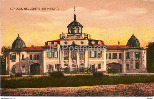 Schloss Belvedere bei Weimar - castle - old postcard - Germany - unused - JH Postcards