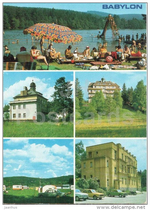 Babylon - beach - convalescent home Cakan - Sumavanka - hotel Magda - Czechoslovakia - Czech - unused - JH Postcards
