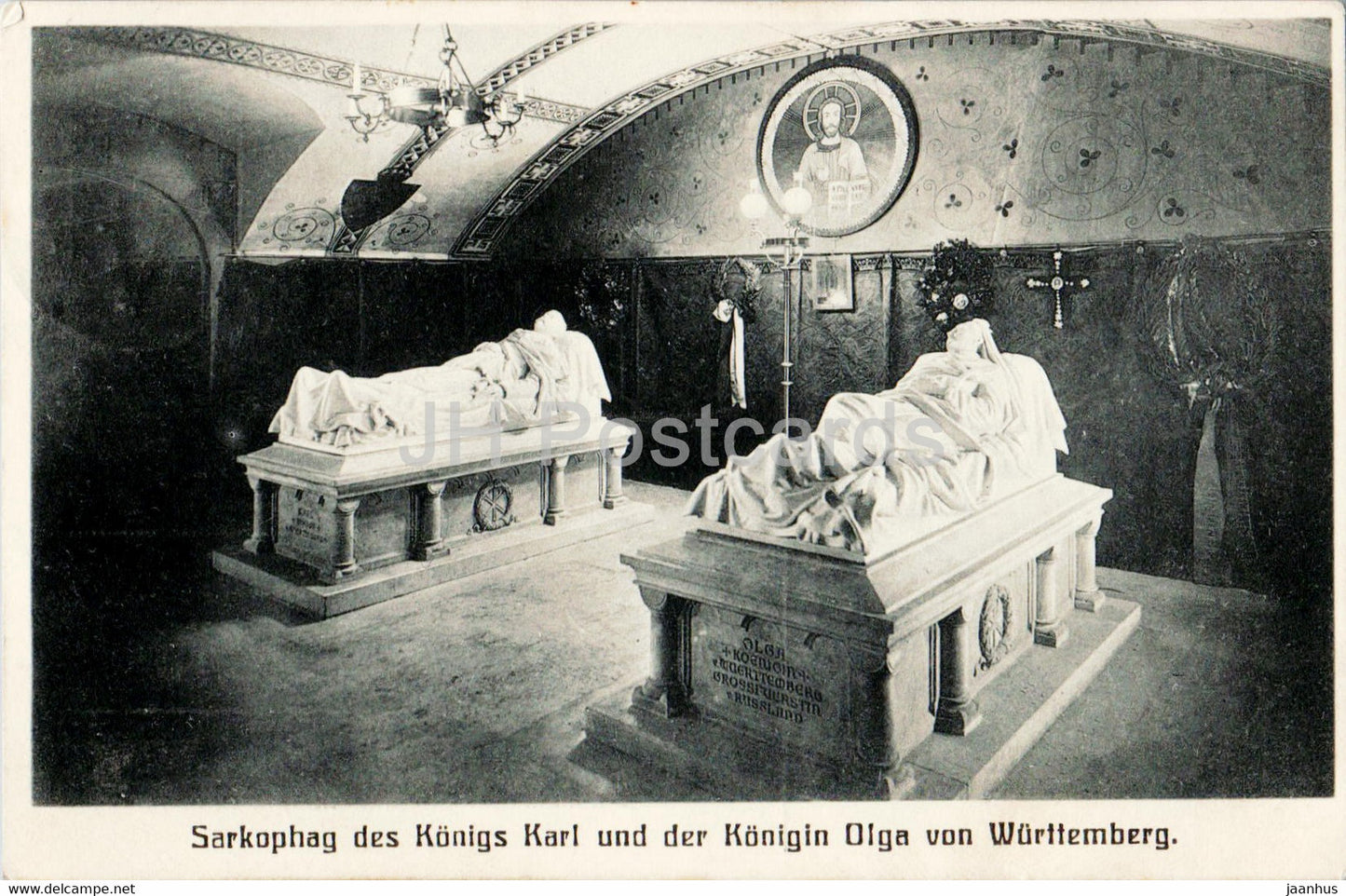 Sarkophag des Konigs Karl und der Konigin Olga von Wurttemberg - old postcard - 1911 - Germany - used - JH Postcards