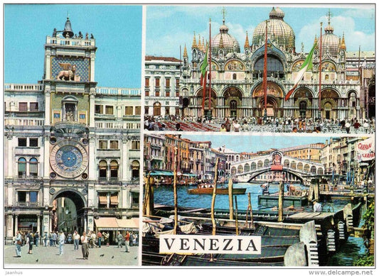 Basilica di S. Marco - gondola - Venezia - Veneto - 156 - Italia - Italy - unused - JH Postcards