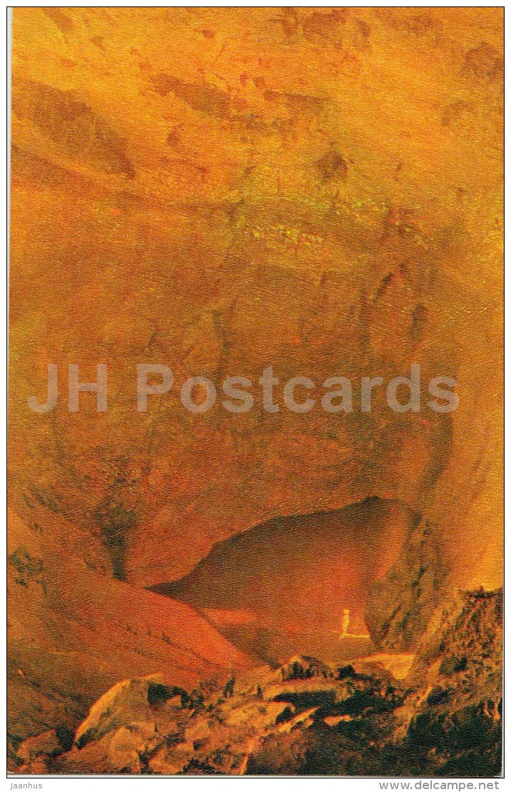 Lake in Abkhazia Hall - New Athos Cave - Novyi Afon - Abkhazia - Turist - 1976 - Georgia USSR - unused - JH Postcards