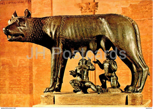 Roma - Rome - La Lupa - sculpture - ancient art - ancient world - Wolf - 1/17 - Italy - unused - JH Postcards