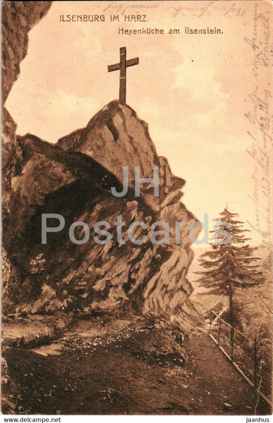 Ilsenburg im Harz - Hexenkuche am Ilsenstein - old postcard - 1914 - Germany - used - JH Postcards