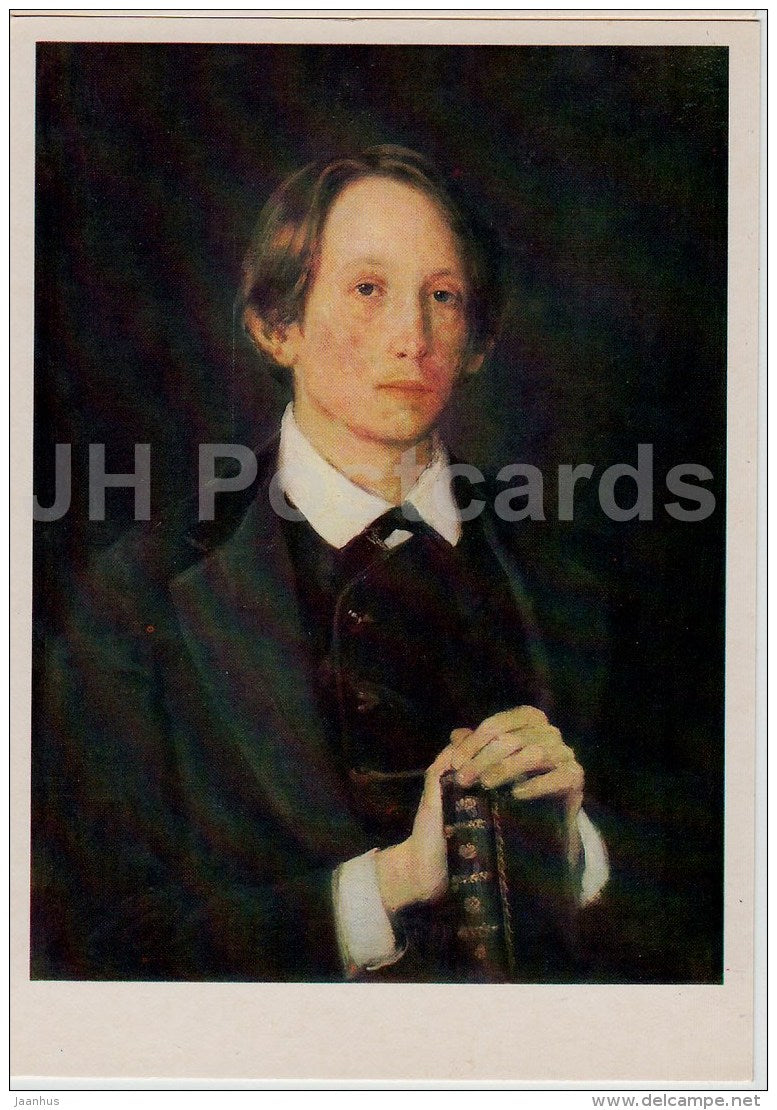 painting by V. Vasnetsov - Portrait of Artist A. Vasnetsov , 1878 - Russian Art - 1986 - Russia USSR - unused - JH Postcards