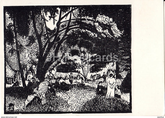 painting by F. Smirnov - Festivities - Russian art - 1957 - Russia USSR - unused - JH Postcards