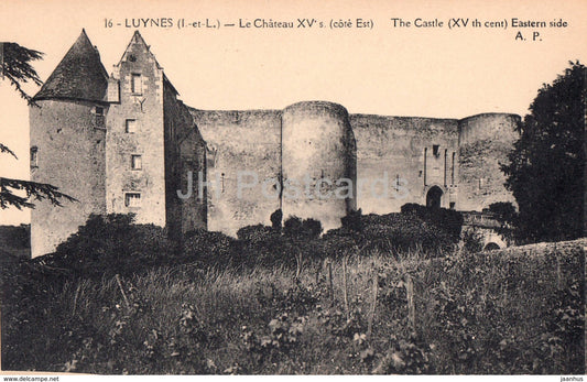 Luynes - Le Chateau - cote Est - castle - 16 - old postcard - France - unused - JH Postcards