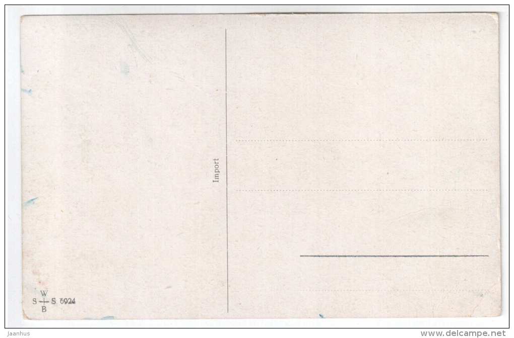 illustration by Fiebiger - watermill - WSSB 6924 - old postcard - unused - JH Postcards