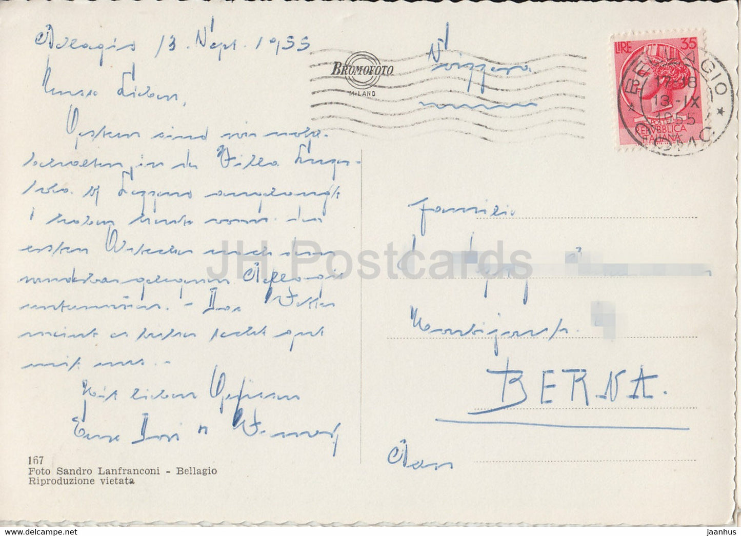 Lago di Como - Bellagio - old postcard - 1955 - Italy - used