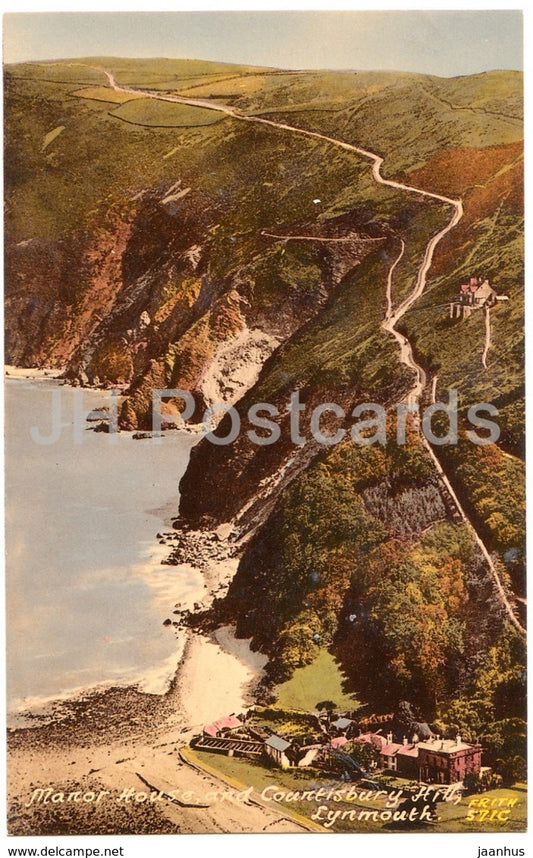 Lynmouth - Manor House and Countysbury Hill - United Kingdom - England - used - JH Postcards