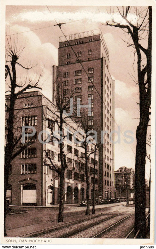 Koln - Cologne - Das Hochhaus - old postcard - 1931 - Germany - used - JH Postcards