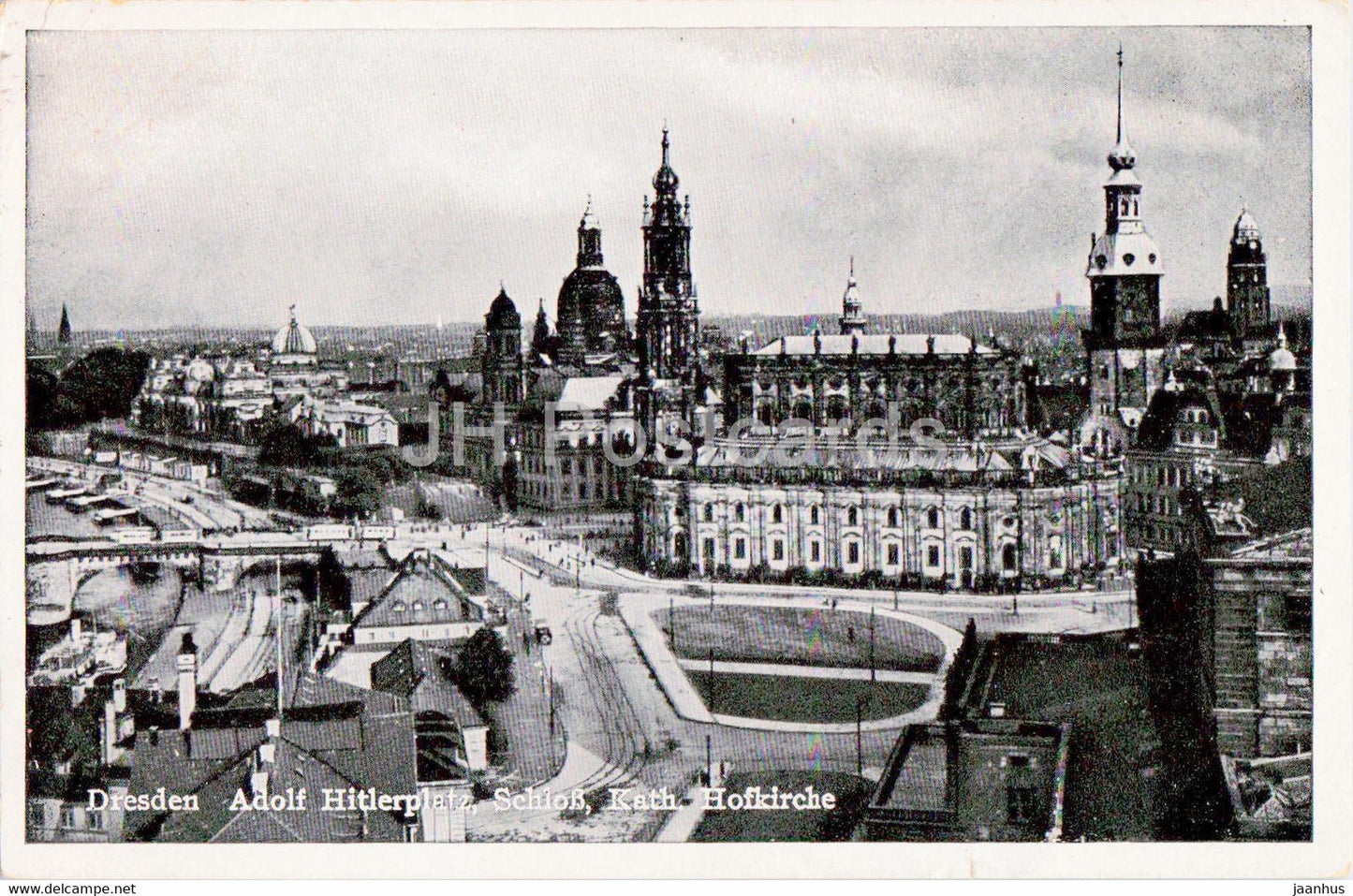 Dresden - Adolf Hitlerplatz - Schloss - Kath Hofkirche - old postcard - 1942 - Germany - used - JH Postcards