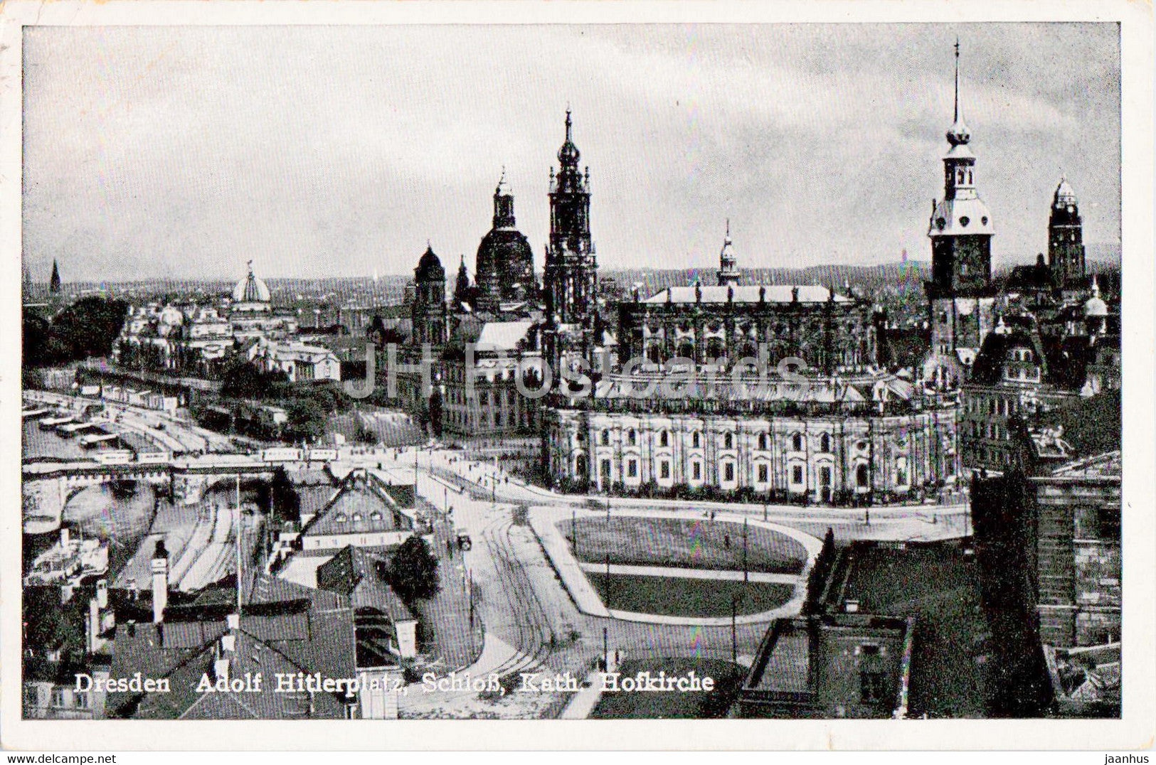 Dresden - Adolf Hitlerplatz - Schloss - Kath Hofkirche - old postcard - 1942 - Germany - used - JH Postcards