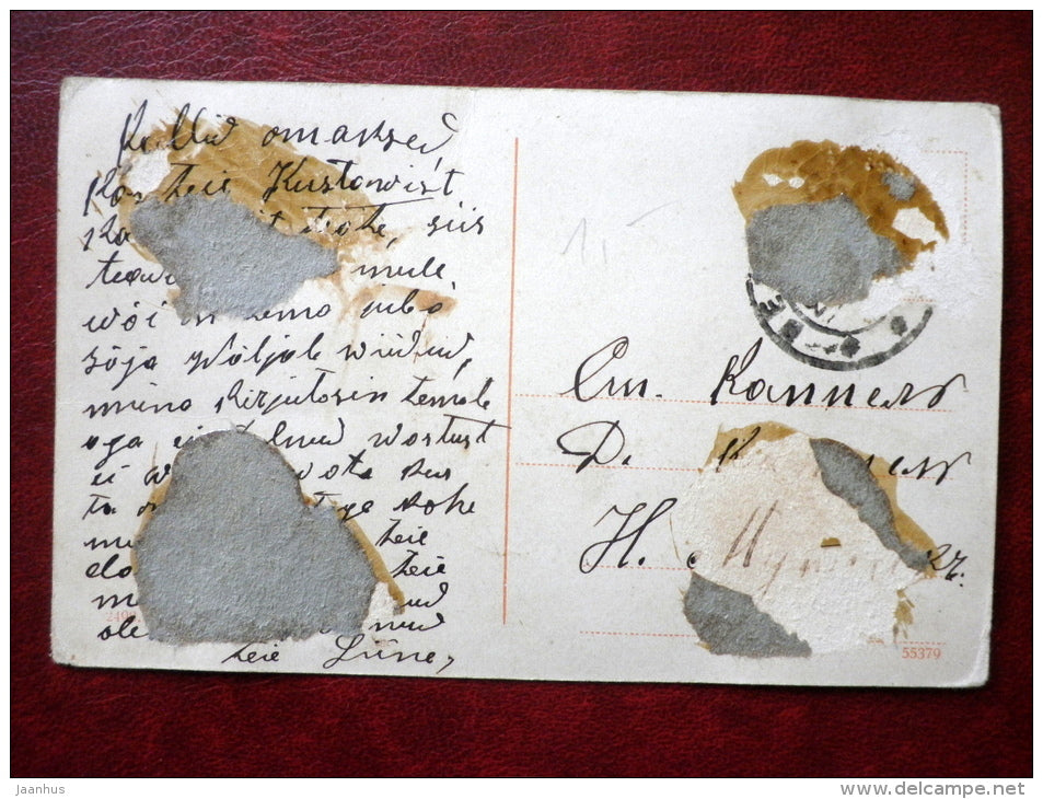 Musicians - trumpet - tuba - clarinet - old postcard - 55379 - used - JH Postcards