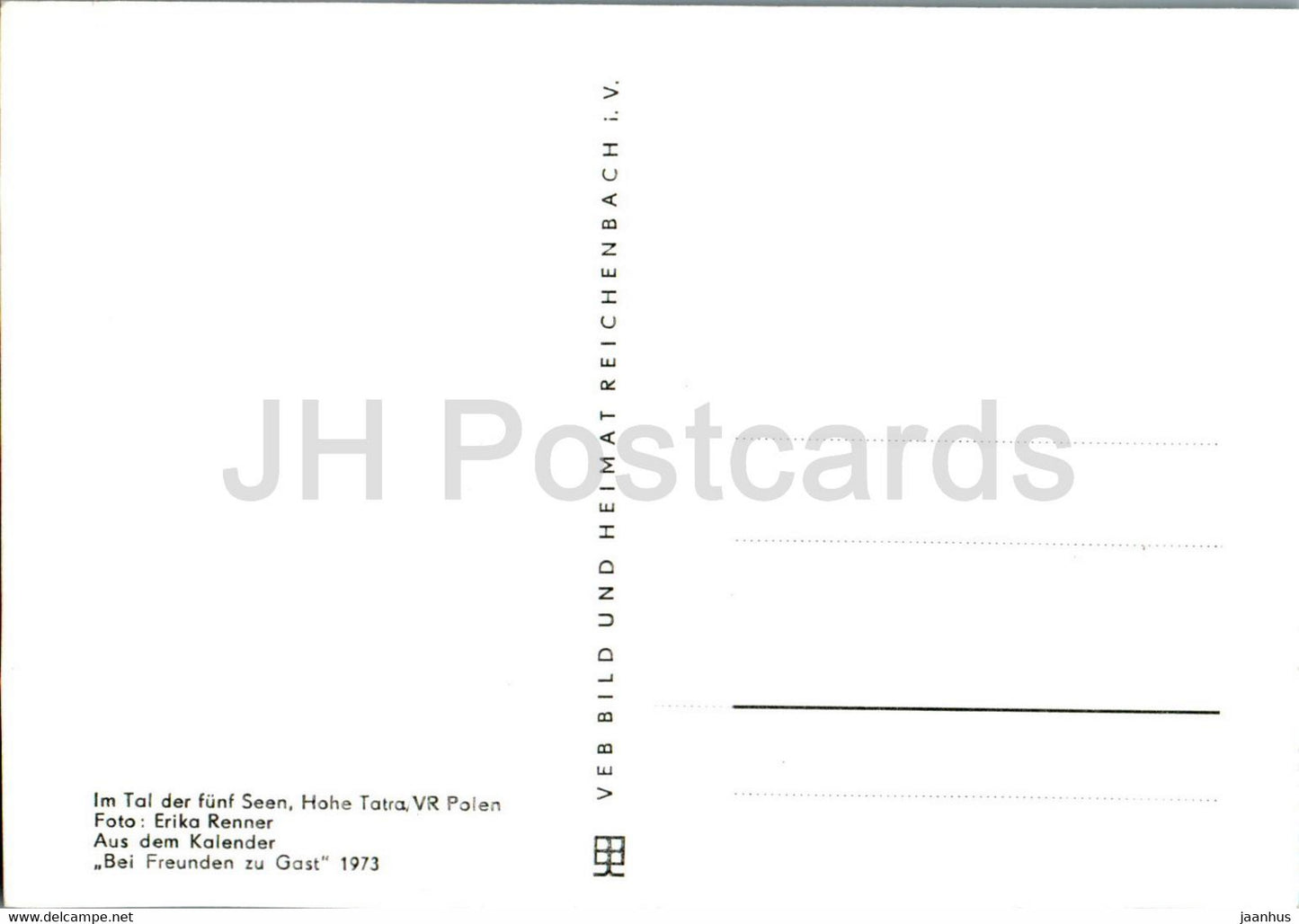 Tatry Wysokie - High Tatras - Im Tal der Funf Seen - Hohe Tatra - 1973 - Poland - unused