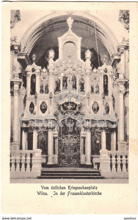 Vilnius - Wilna - Vom Ostlichen Kriegsschauplatz - In der Frauenklosterkirche - old postcard - Lithuania - unused - JH Postcards