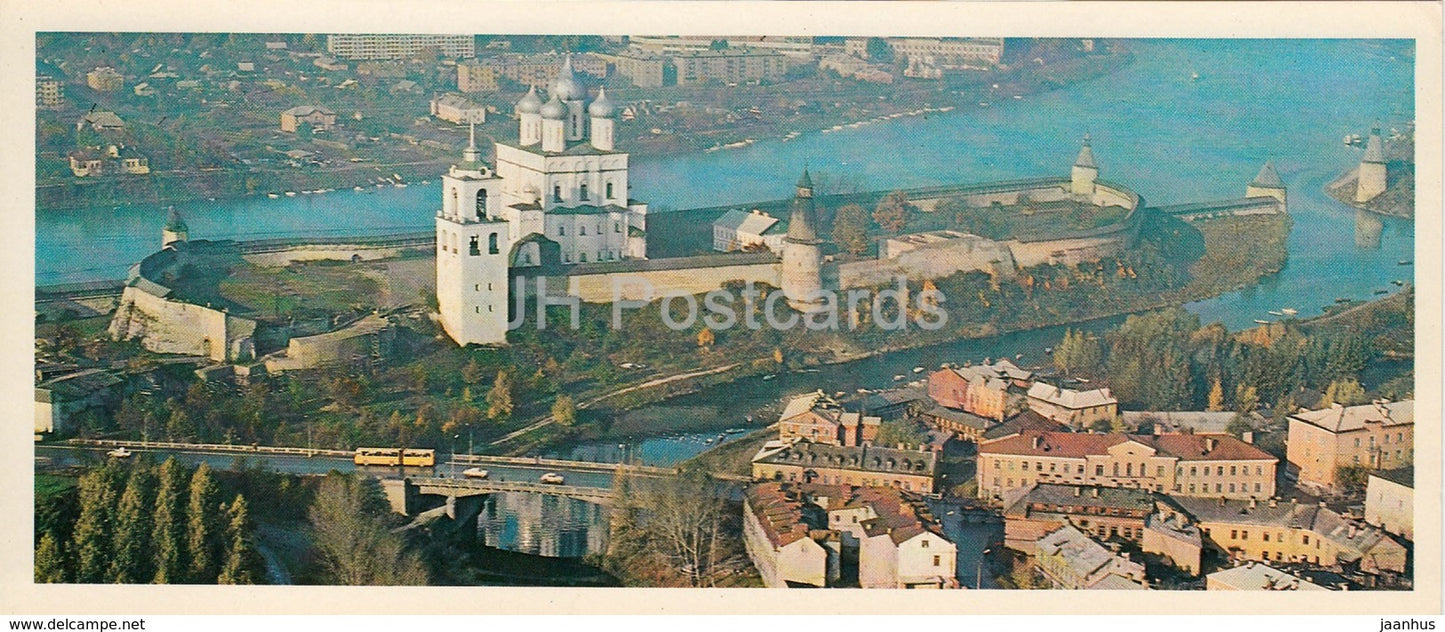 Pskov - view - fortress - 1980 - Russia USSR - unused - JH Postcards
