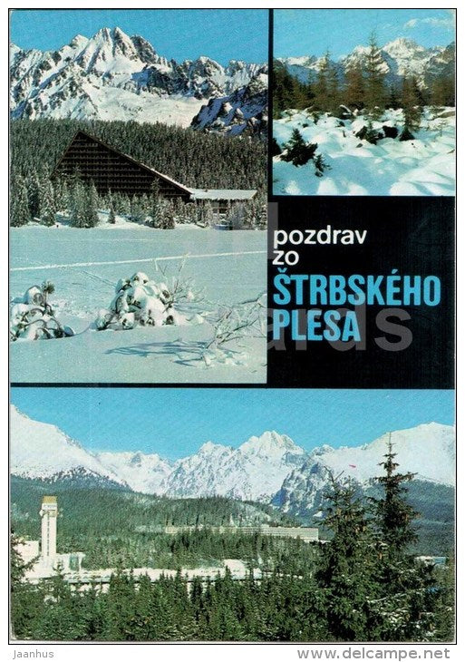 Strbske Pleso - hotel Patria - Vysoka - Helios - Vysoke Tatry - High Tatras - Czechoslovakia - Slovakia - used 1979 - JH Postcards