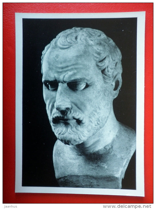 Demosthenes , roman copy - Ancient Greece - Antique sculpture in the Hermitage - 1964 - Russia USSR - unused - JH Postcards