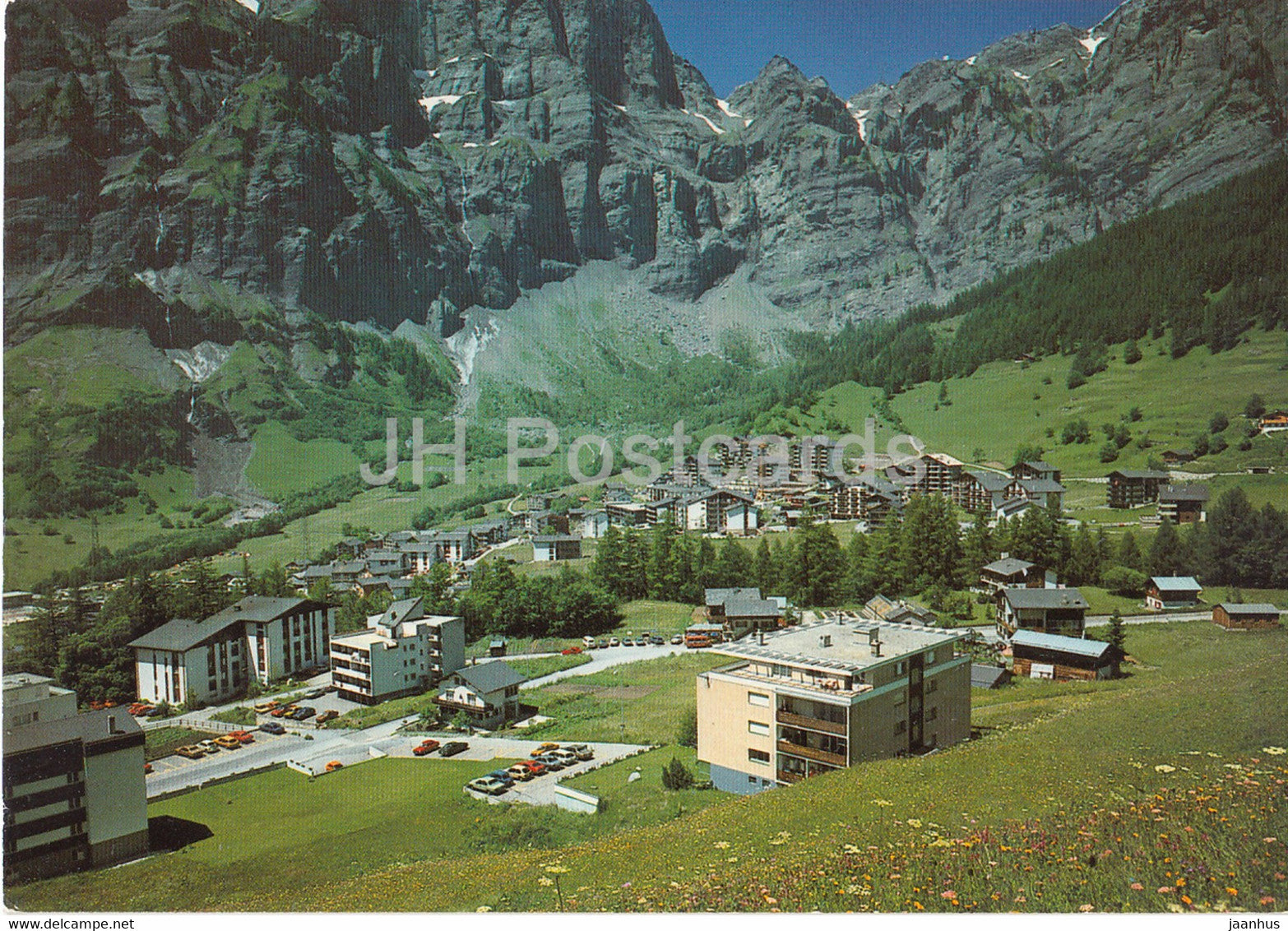Leukerbad 1401 m - Loeche les Bains - Gemmipass 2322 m - 50931 - 1987 - Switzerland - used - JH Postcards