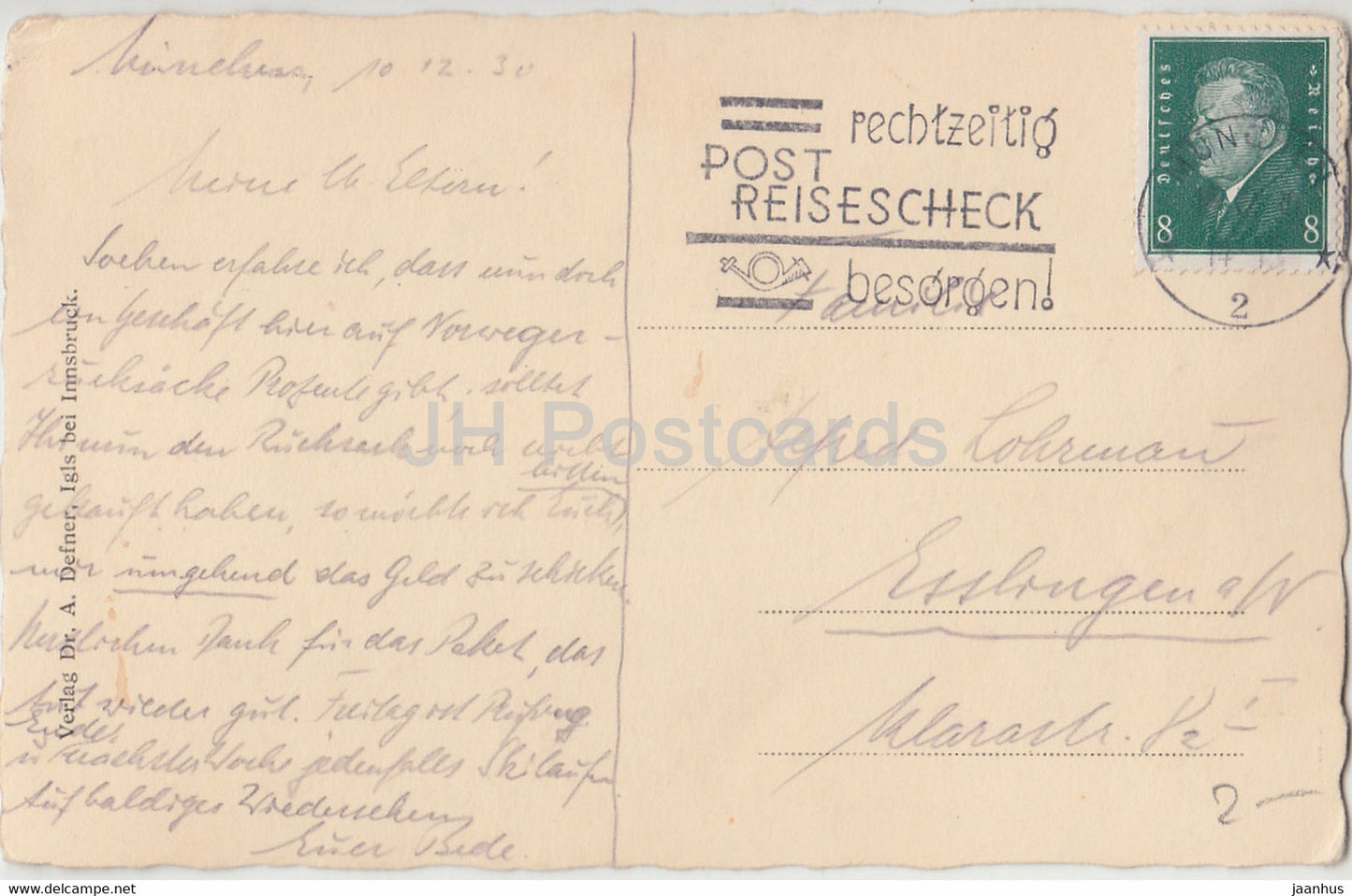 Blumen - Narzisse - A. Defner - alte Postkarte - 1930 - Österreich - gebraucht