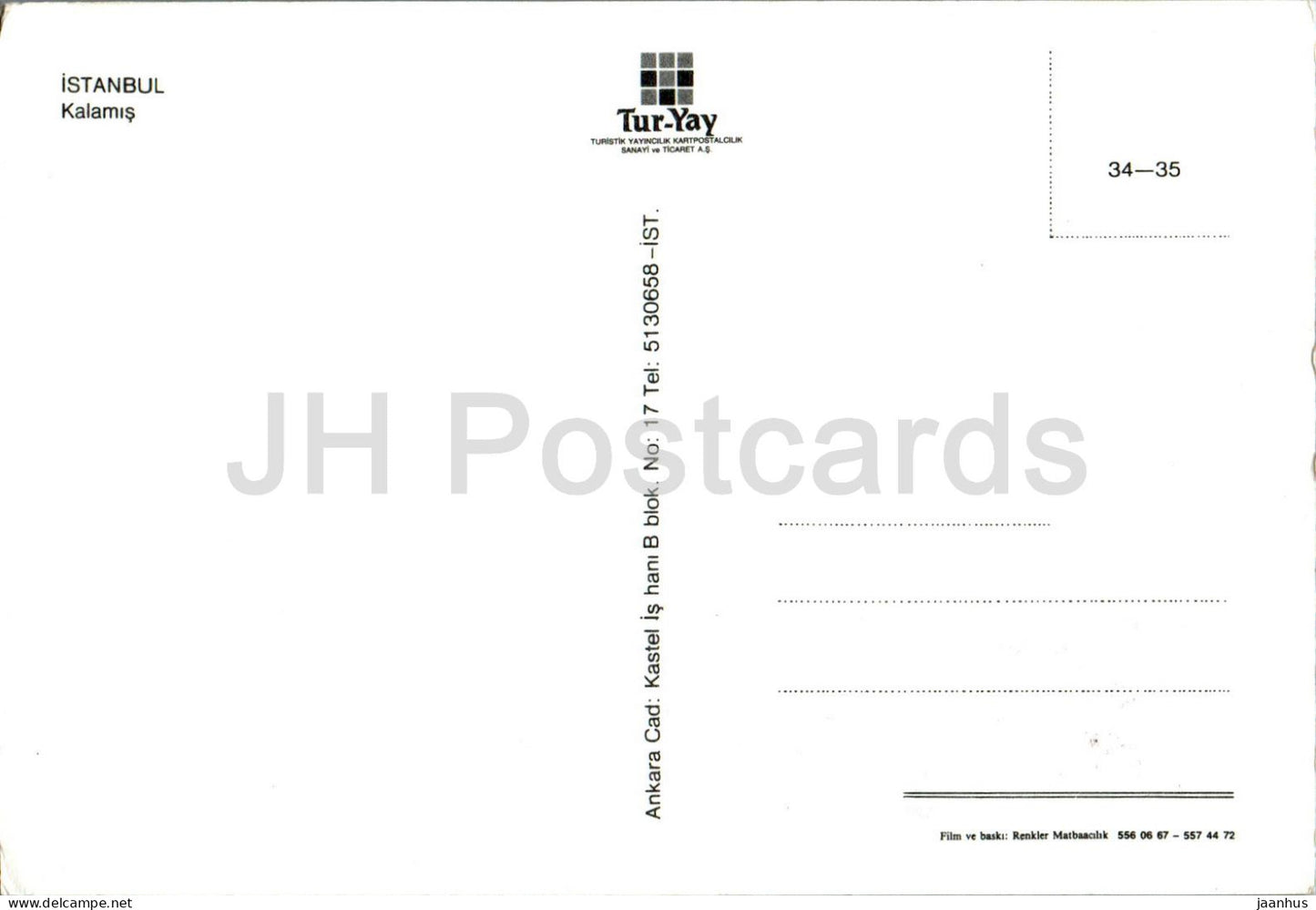 Istanbul - Kalamis - port - ship - boat - 34-35 - Turkey - unused