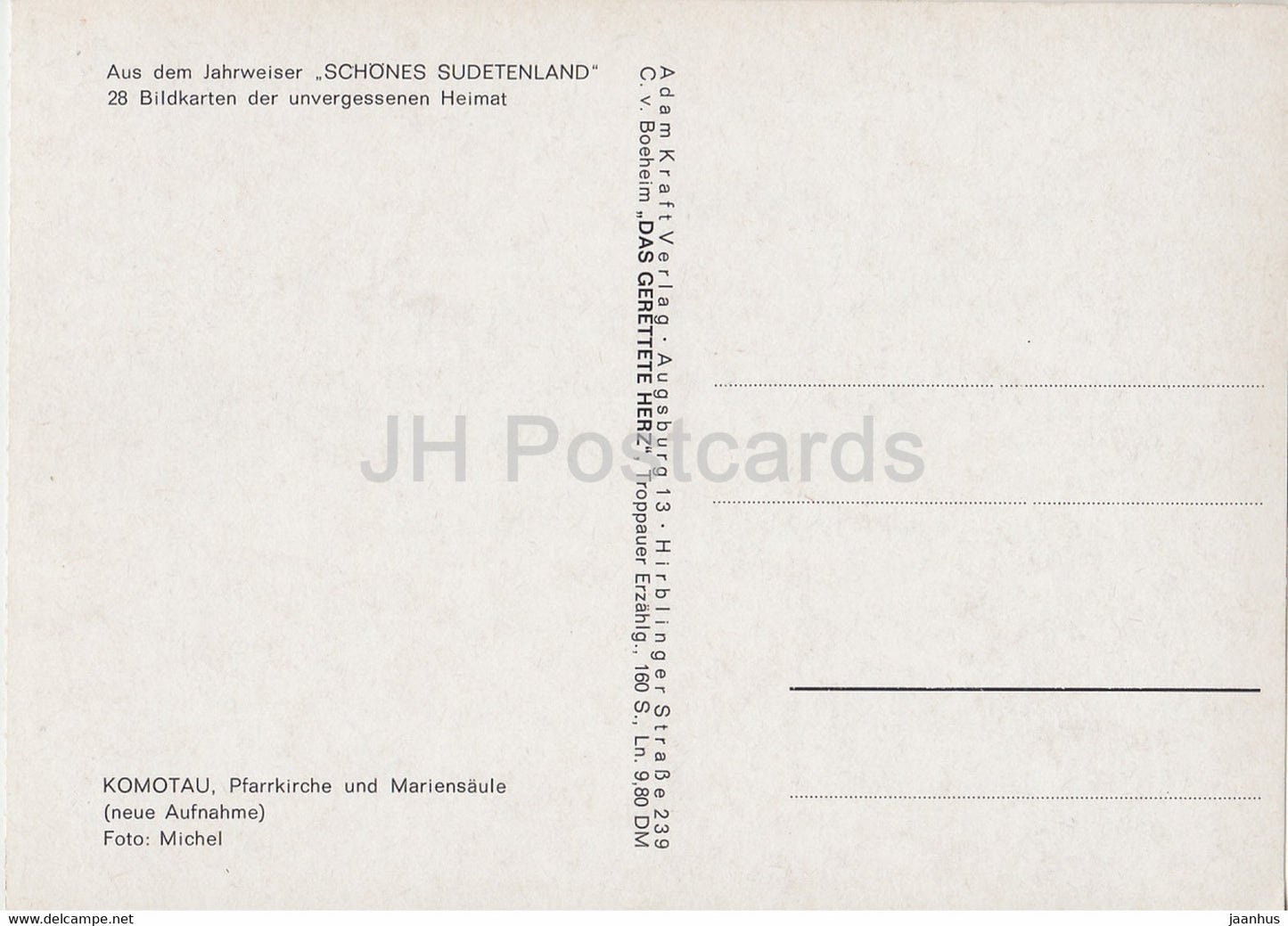 Chomutov - Komotau - Pfarrkirche und Mariensaule - République tchèque - inutilisé