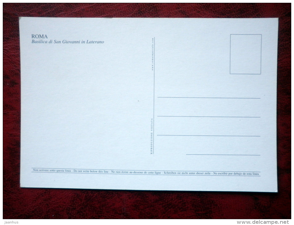 Basilica di San Giovanni - Archbasilica of St. John Lateran - Rome - Italy - unused - JH Postcards