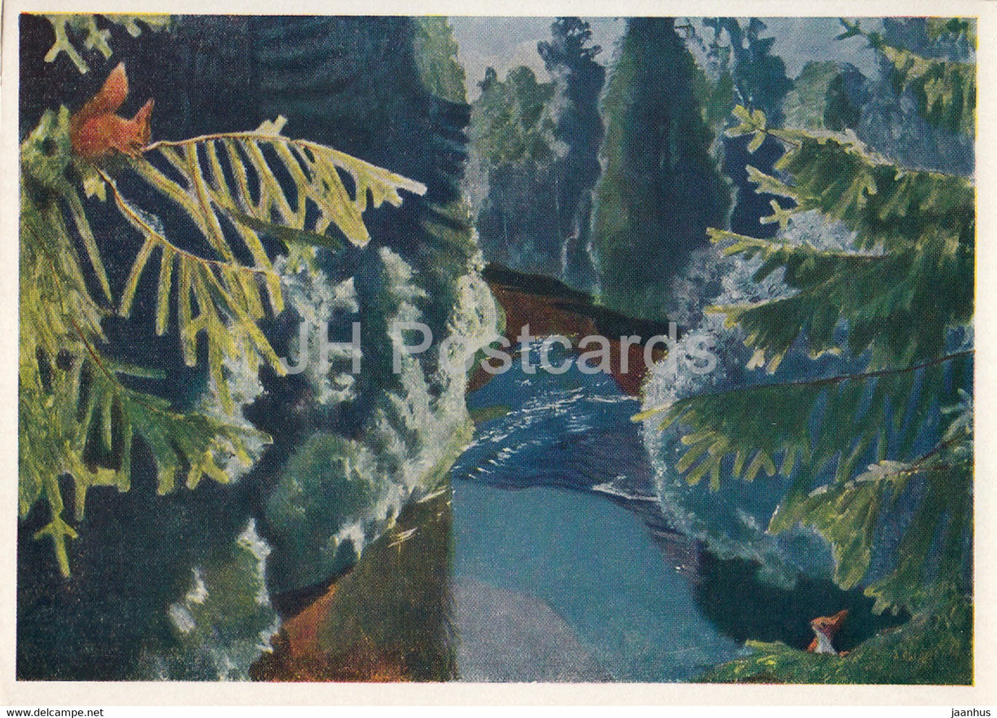 painting by A. Rylov - Forest River - Russian art - 1961 - Russia USSR - unused - JH Postcards