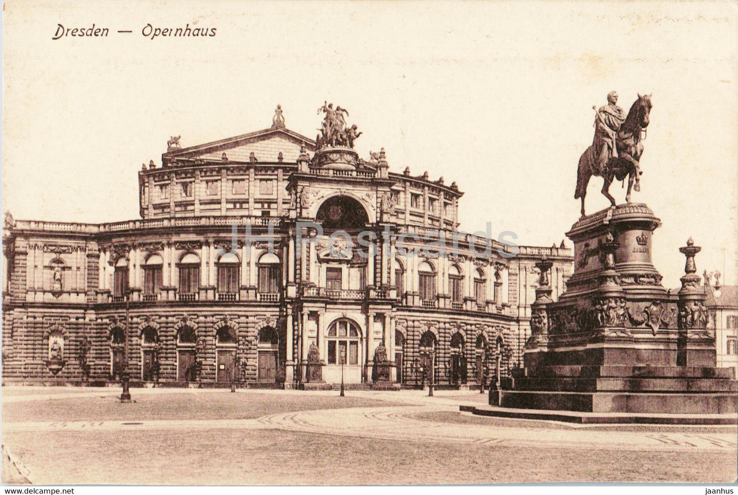 Dresden - Opernhaus - Opera Theatre - 1012 - old postcard - Germany - unused - JH Postcards