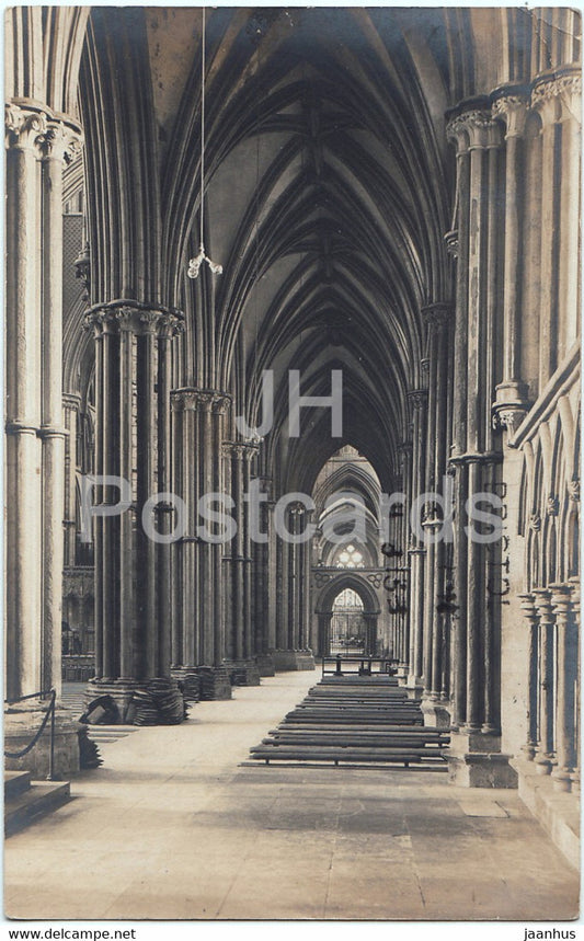 interior of church - 1 - old postcard - United Kingdom - England - used - JH Postcards