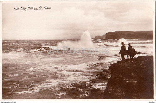 The Sea - Kilkee Co Clare - old postcard - Ireland - used - JH Postcards