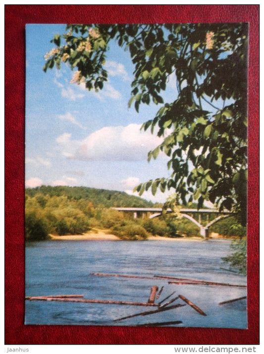 Bridge across the Gauja - Sigulda - Latvia USSR - unused - JH Postcards