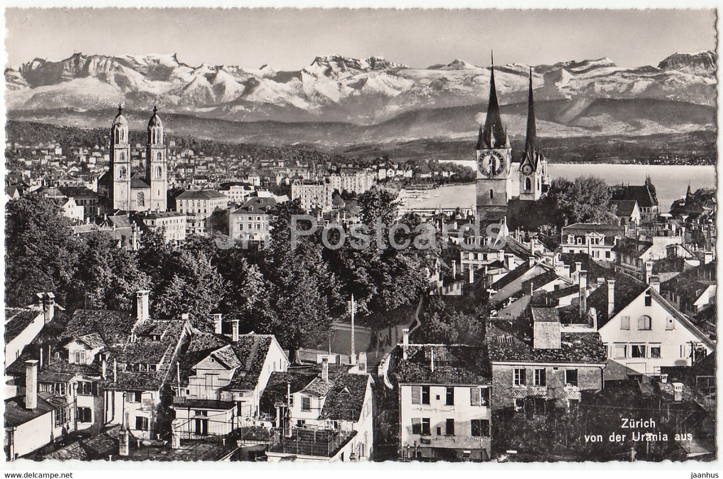 Zurich von der Urania aus - 1955 - Switzerland - unused - JH Postcards