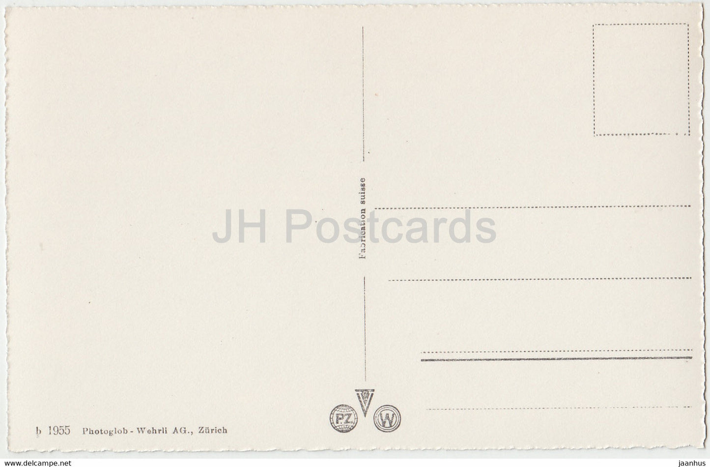 Zurich von der Urania aus - 1955 - Switzerland - unused